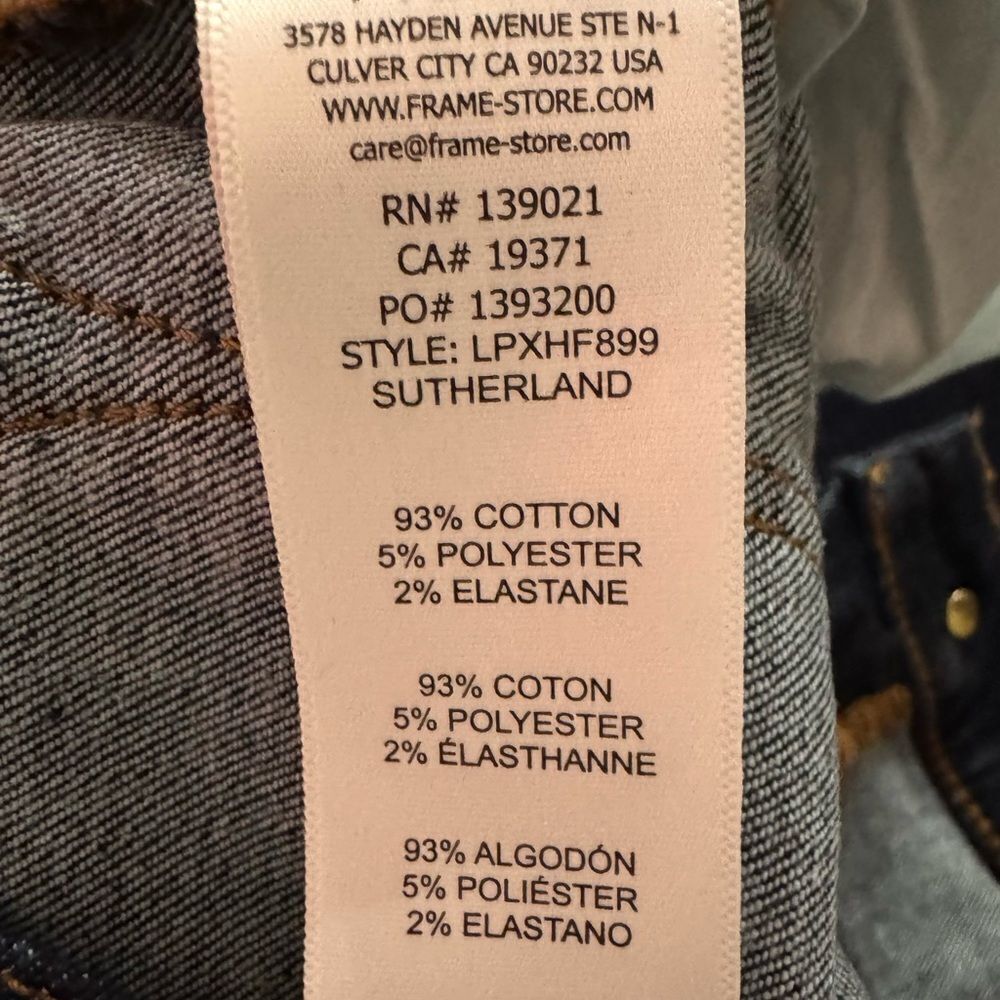 NWT FRAME Le Pixie High Flare in Indigo dark wash - Picture 12 of 14